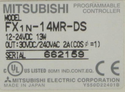 Mitsubishi Melsec FX1N-14MR-DS Programmable Controller-Programmable Controller-Used Industrial Parts