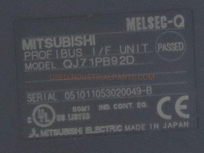 Mitsubishi Melsec-Q Profibus I/F Unit QJ71PB92D-Profibus I/F Unit-AB-06-04-Used Industrial Parts