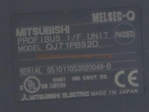 Image of Mitsubishi Melsec-Q Profibus I/F Unit QJ71PB92D-Profibus I/F Unit-AB-06-04-Used Industrial Parts