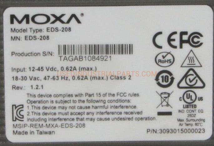 Moxa EDS-208 Industrial Ethernet Switch-Industrial Ethernet Switch-AE-01-05-01-Used Industrial Parts