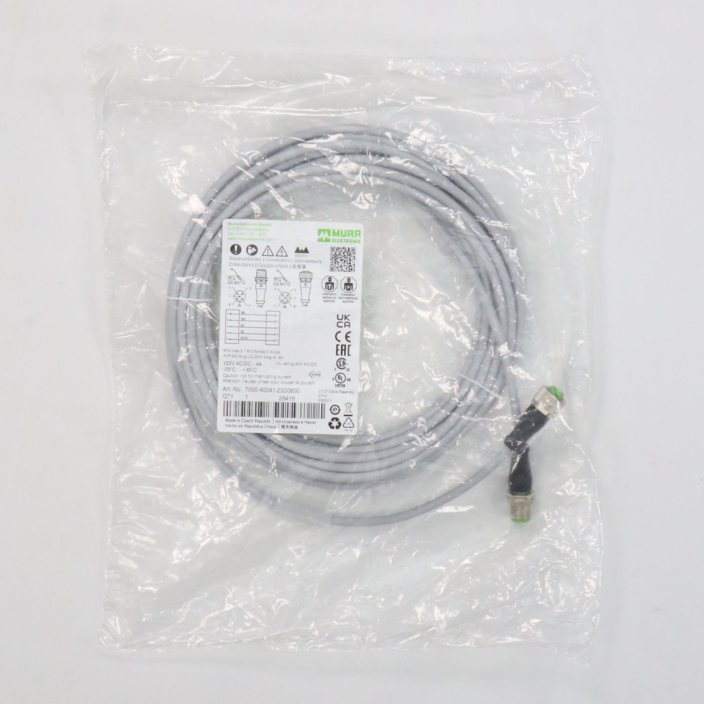 Murr Elektronik 7000 40041 2350800 Connecting Cable 8m-Connecting Cable-Used Industrial Parts