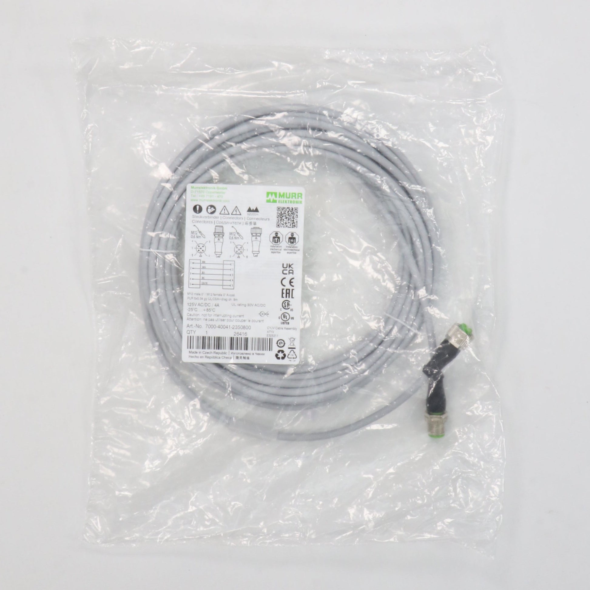 Murr Elektronik 7000 40041 2350800 Connecting Cable 8m-Connecting Cable-Used Industrial Parts