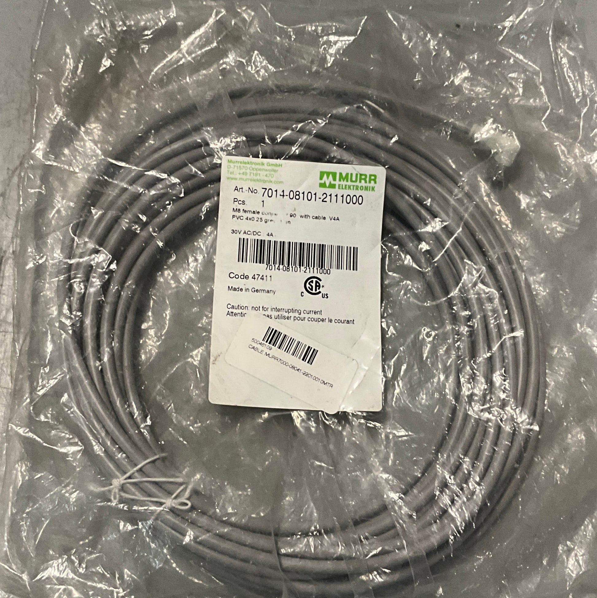 Murr Elektronik 7014-08101-2111000 Connection Lead-Connection Lead-Used Industrial Parts