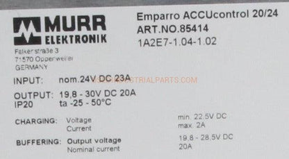 Murr Elektronik Emparro 85414 ACCUcontrol UPS Module-UPS Module-AC-06-07-04-Used Industrial Parts