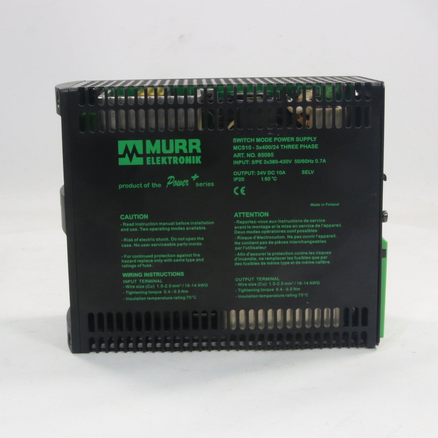 Murr Elektronik MCS10-3X400/24 Switch Mode Power Supply - 85095-Switch Mode Power Supply-Used Industrial Parts