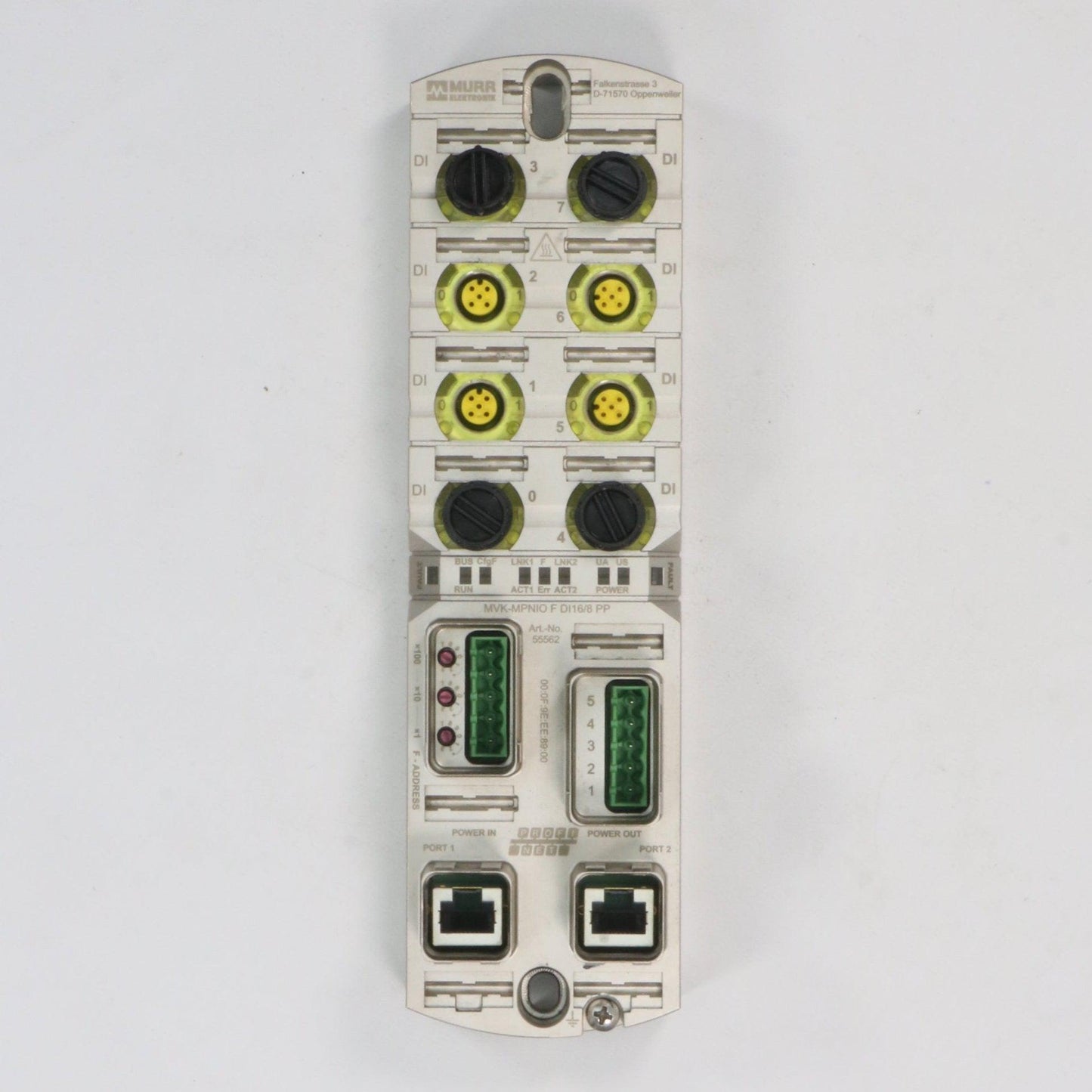 Murr Elektronik MVK-MPNIO F DI16/8 PP Compact IO Module-Compact I/O Module-Used Industrial Parts