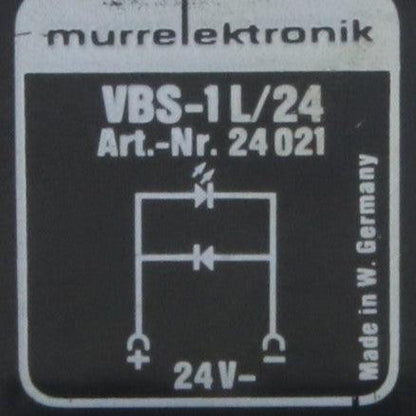 Murr Elektronik VBS 1L 24 Valve Plug Suppressor-Valve Plug Suppressor-Used Industrial Parts