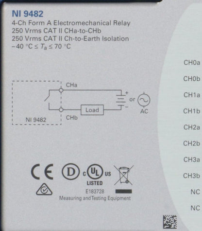 National Instruments Corporation NI 9482 C Series Relay Ouptut Module-Output Module-Used Industrial Parts