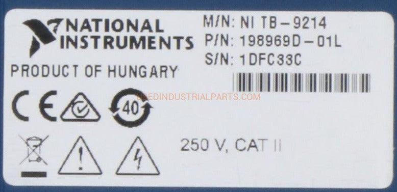 National Instruments Corporation NI TB-9214 Terminal Connector-Terminal Connector-AD-01-07-Used Industrial Parts