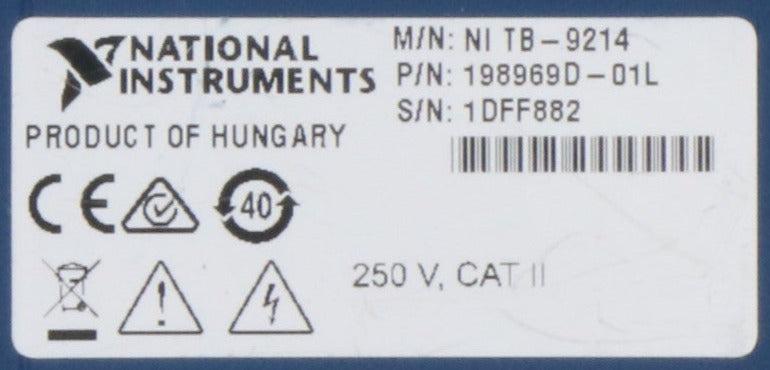 National Instruments Corporation NI TB-9214 Terminal Connector-Terminal Connector-Used Industrial Parts