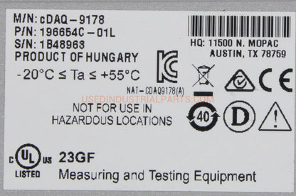 National Instruments cDAQ‑9178 Chassis with Power Adapter-Compact DAQ Chassis-AD-01-06-Used Industrial Parts