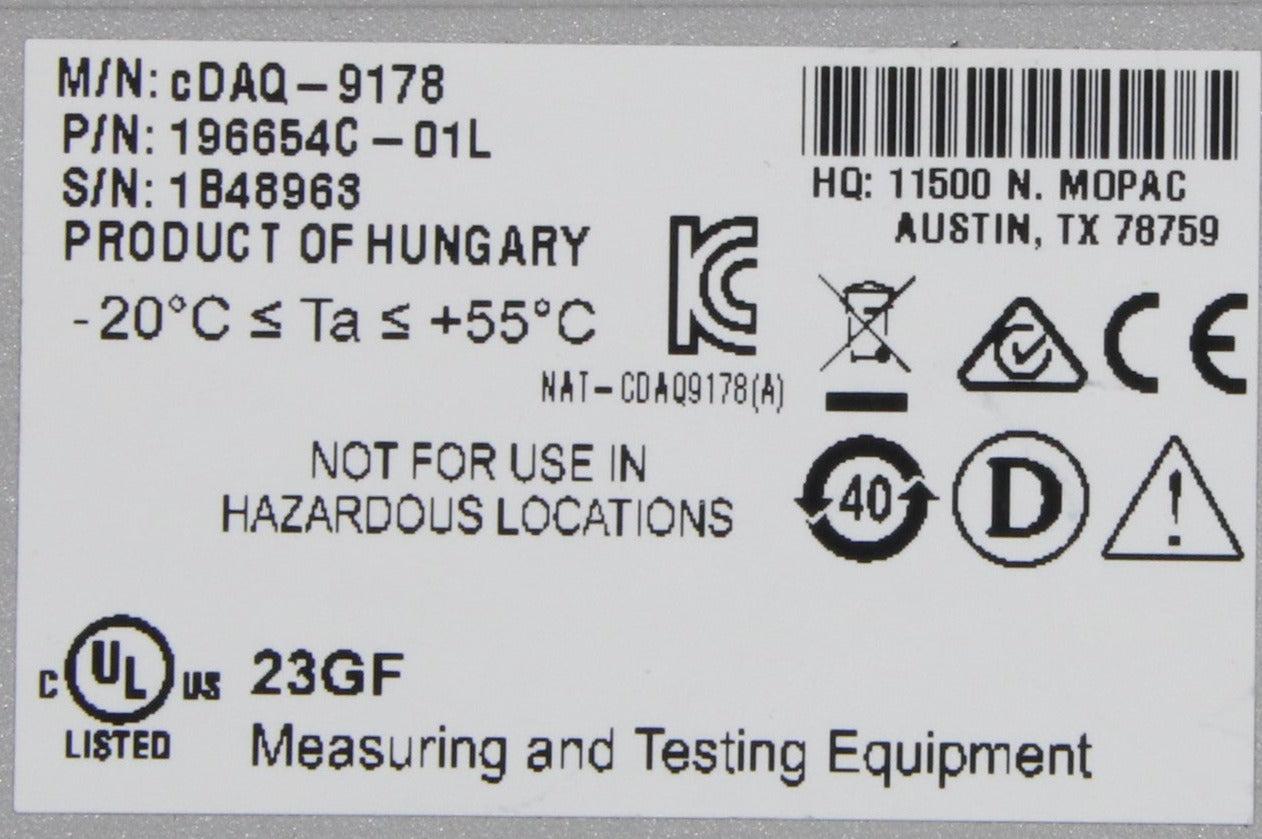 National Instruments cDAQ‑9178 Chassis with Power Adapter-Compact DAQ Chassis-Used Industrial Parts