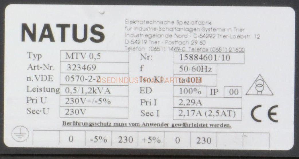 Natus MTV 0.5 Transformer-Transformer-AB-07-02-Used Industrial Parts