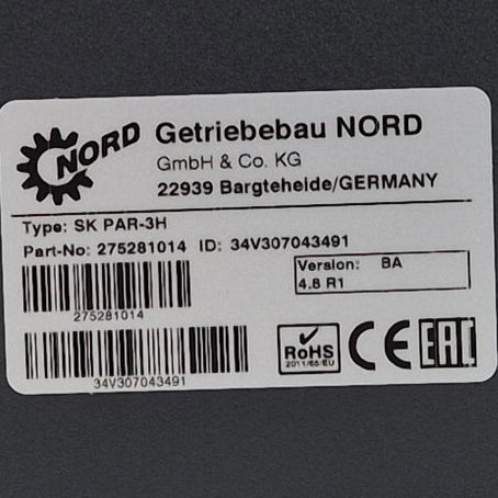 Nord Drive Systems SK PAR-3H Parameter Box-Parameter Box-Used Industrial Parts