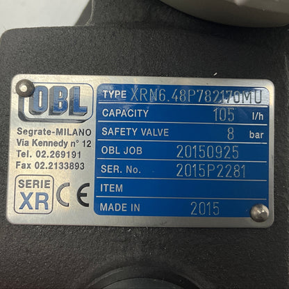 OBL Metering Pumps XRN6.48P782170MU Hydraulic Diaphragm Pump-Hydraulic Diaphragm Pump-Used Industrial Parts