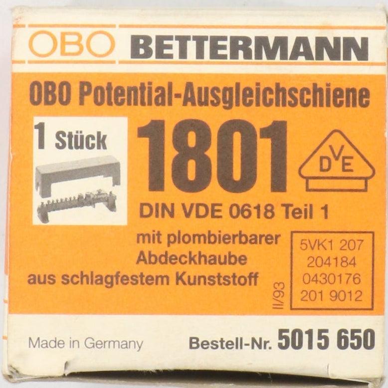 OBO Bettermann 1801 Potential Equalisation Rail-Potential Equalization Rail-Used Industrial Parts