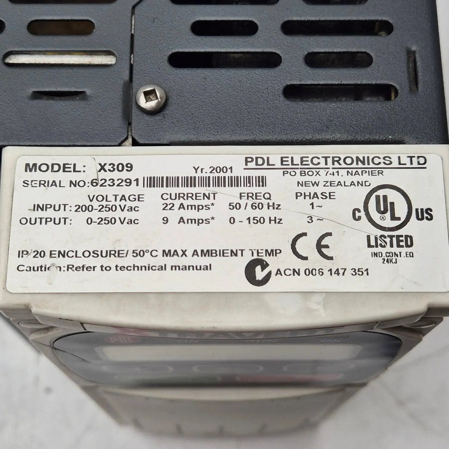 PDL Electronics Xtravert X309 Variable Speed Drive-Variable Speed Drive-Used Industrial Parts