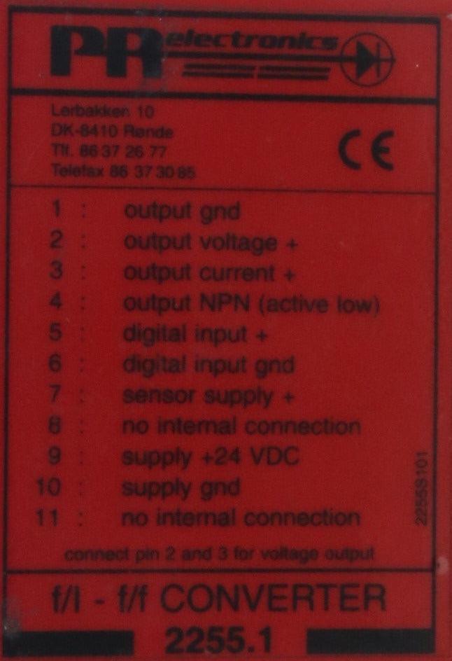 PR Electronics f/l - f/f 2255.1 Converter-Programmable Converter-AC-07-06-Used Industrial Parts