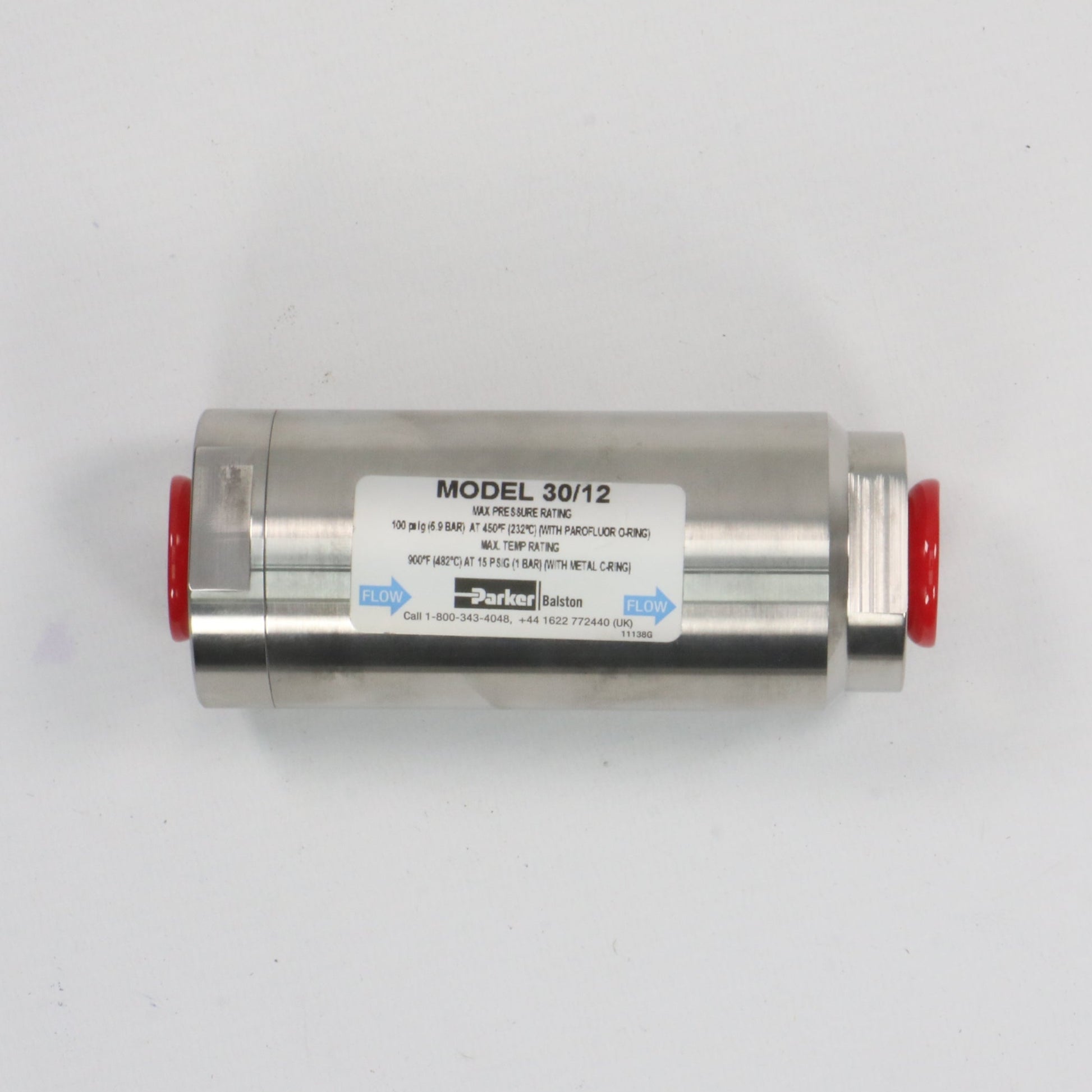 Parker Balston 30/12 Inline Sample Filter-Inline Sample Filter-Used Industrial Parts