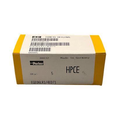 Parker Ermeto EGE06LR1/4ED71 High Pressure Male Stud Connector-Male Stud Connector-Used Industrial Parts