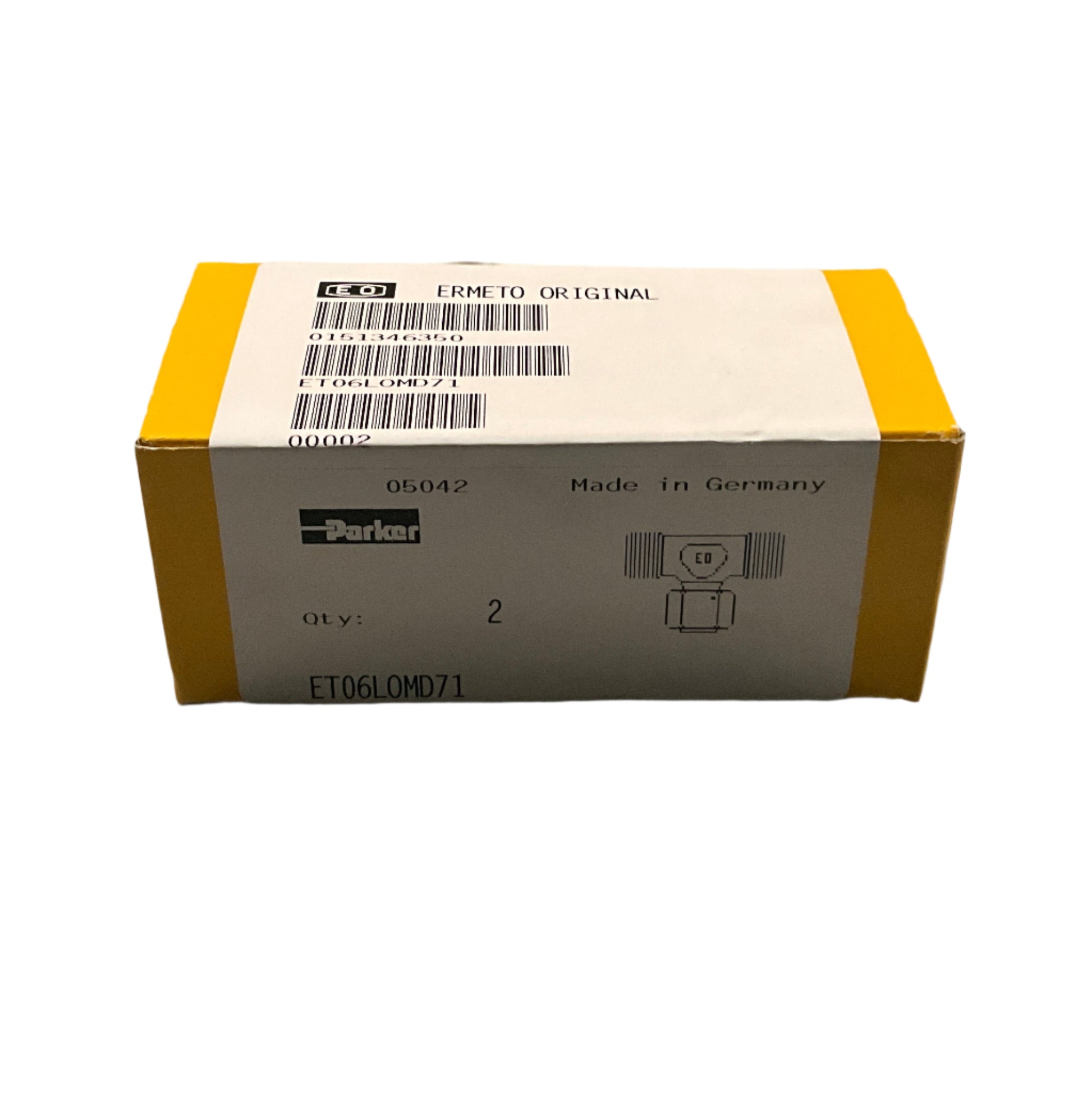 Parker Ermeto Swivel Nut Branch Tee 6 MM-Swivel Nut Branch Tee-Used Industrial Parts