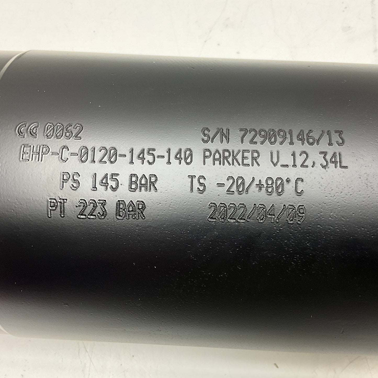 Parker Hannifin EHP Large Bore Piston Accumulator-Large Bore Piston Accumulator-Used Industrial Parts