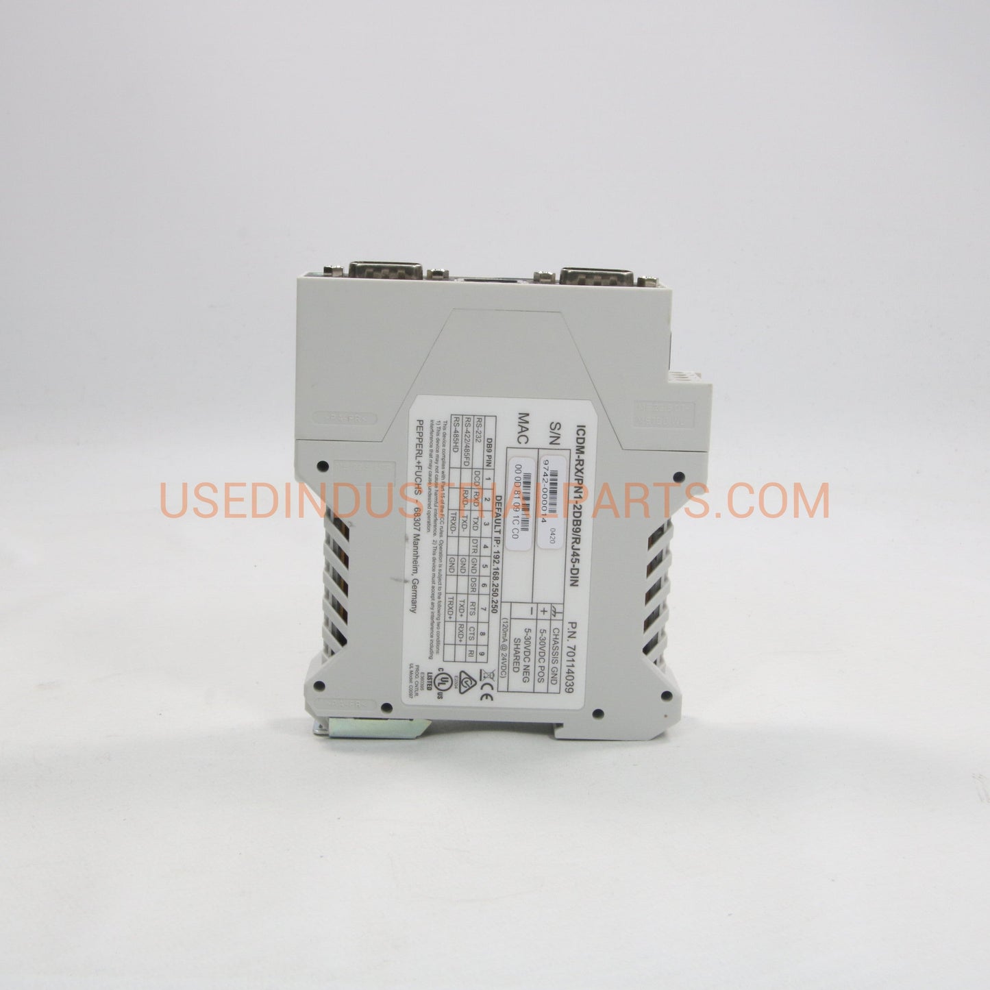 Pepperl + Fuchs ICDM-RX/PN1-2DB9/RJ45-DIN Device Master-Device Master-AE-01-07-01-Used Industrial Parts