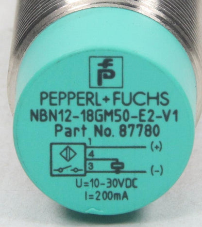 Pepperl + Fuchs Inductive Sensor NBN12-18GM50-E2-V1-Inductive Sensor-AB-06-01-Used Industrial Parts