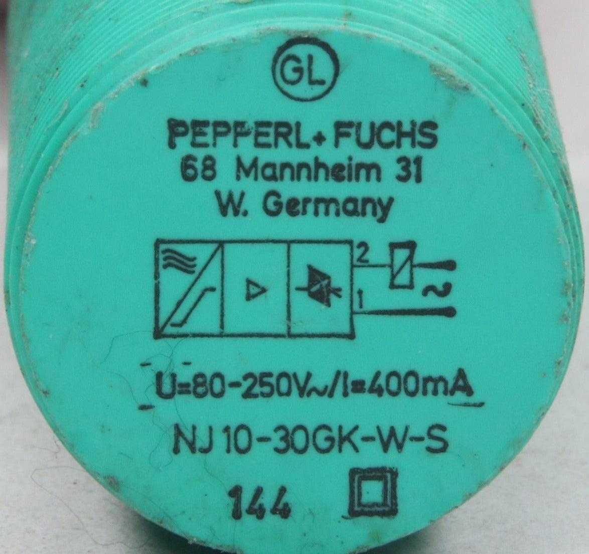 Pepperl + Fuchs Inductive Sensor NJ10-30GK-W-S-Inductive Sensor-AB-05-01-Used Industrial Parts