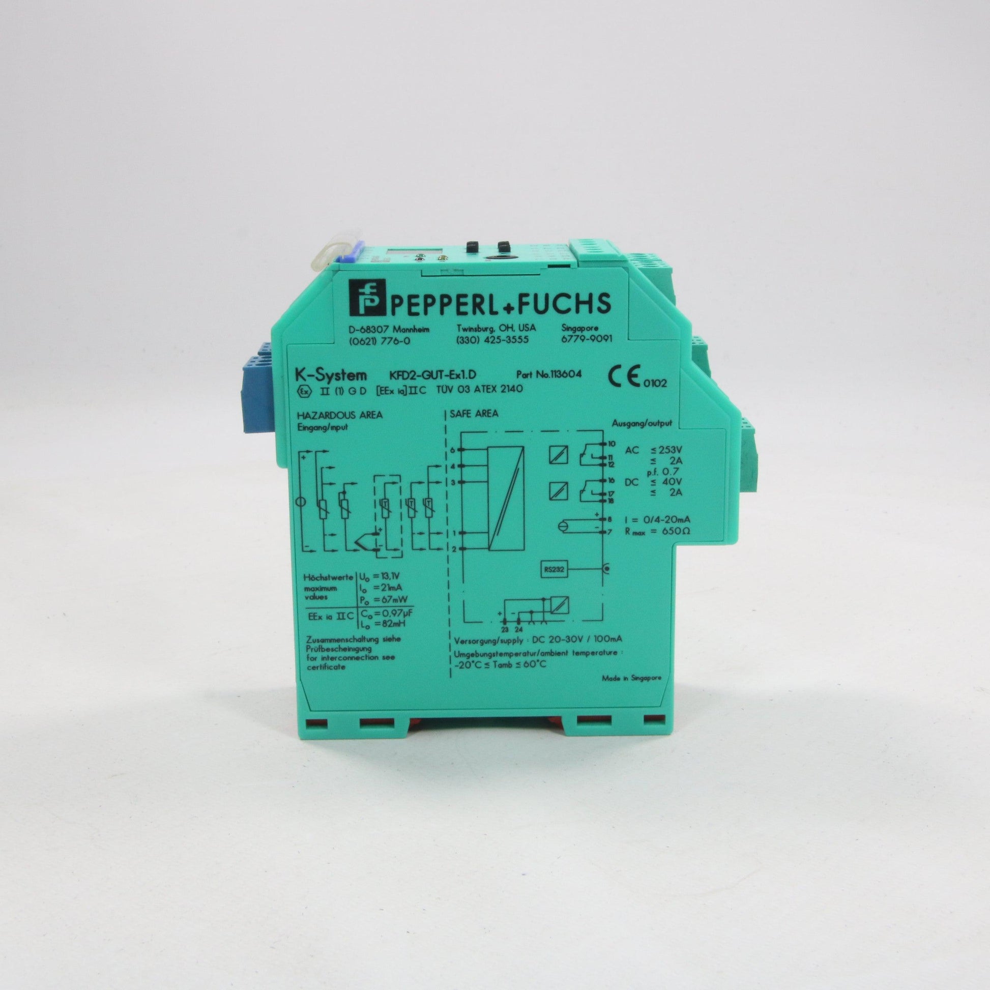 Pepperl + Fuchs KFD2-GUT-Ex1.D Temperature Converter-Temperature Converter-AC-07-04-Used Industrial Parts