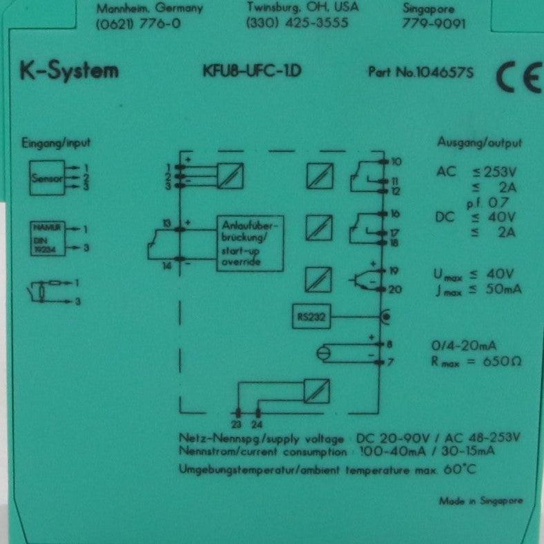 Pepperl + Fuchs KFUU8-UFC-1.D Frequency Converter - 1046575-Frequency Converter-Used Industrial Parts