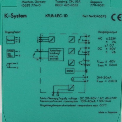 Pepperl + Fuchs KFUU8-UFC-1.D Frequency Converter - 1046575-Frequency Converter-Used Industrial Parts