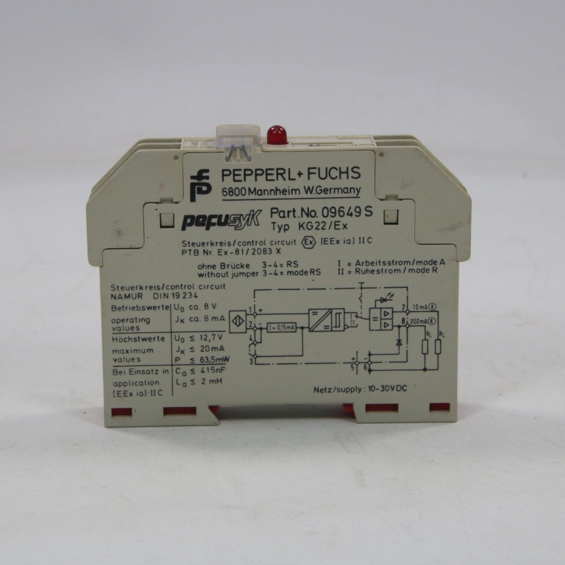 Pepperl + Fuchs KG22/Ex-Isolating Switch-AA-04-05-Used Industrial Parts