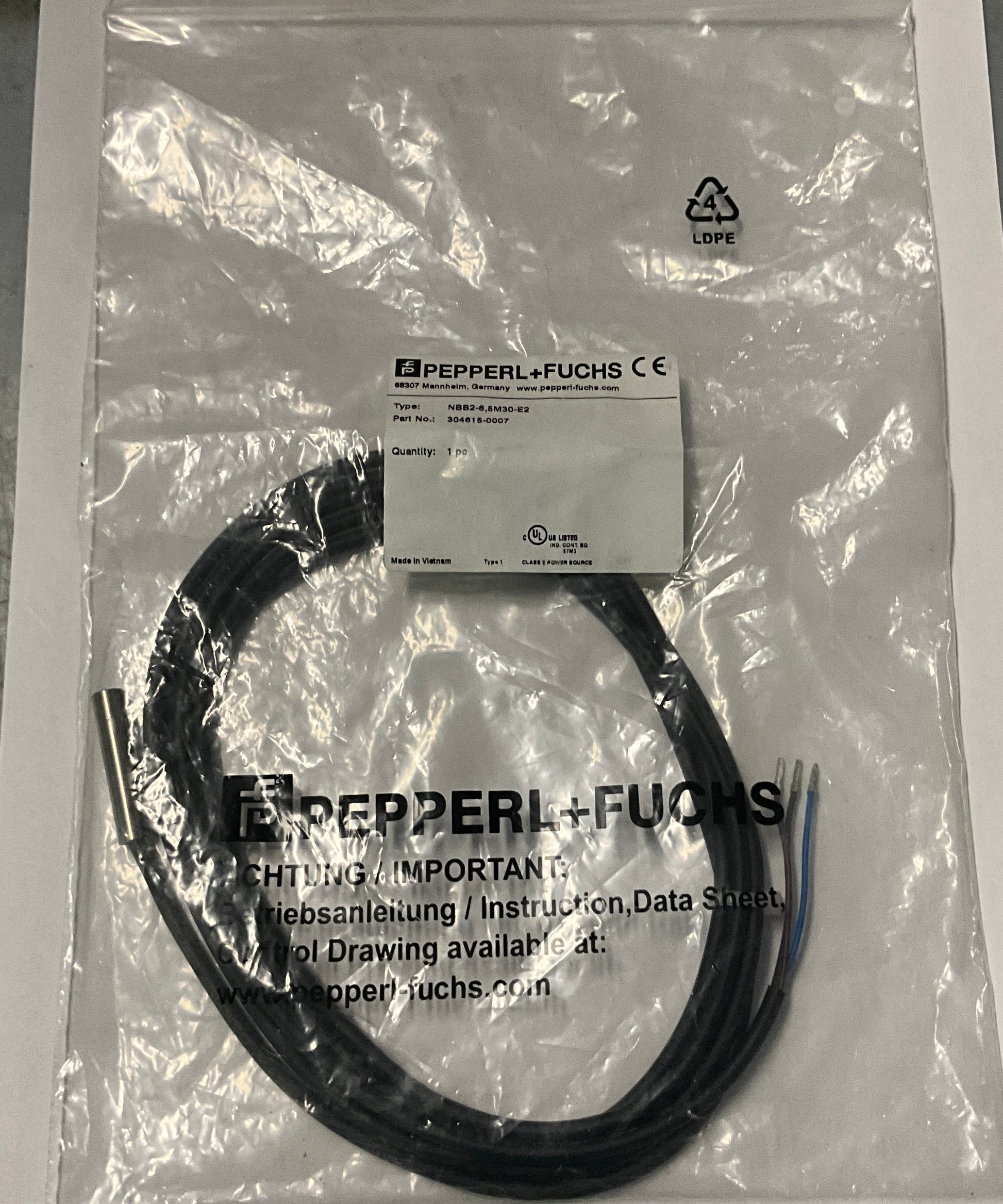 Pepperl + Fuchs NBB2-6,5M30-E2 Inductive Proximity Sensor-Inductive Proximity Sensor-Used Industrial Parts
