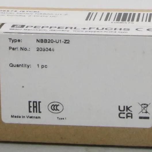 Pepperl + Fuchs NBB20-U1-Z2 Inductive Sensor - 203044-Inductive Sensor-Used Industrial Parts
