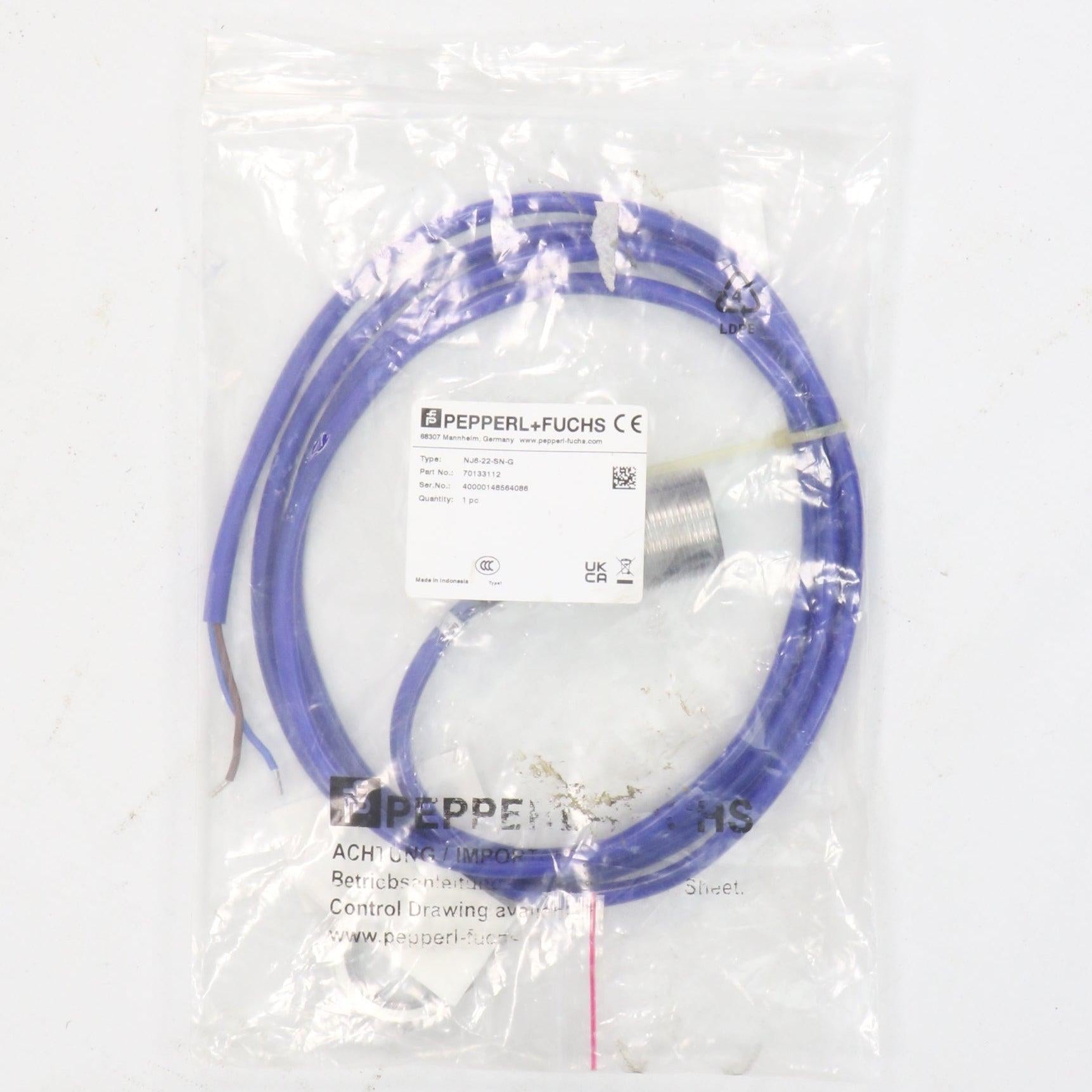 Pepperl + Fuchs NJ6-22-SN-G Inductive Sensor-Inductive Sensor-Used Industrial Parts