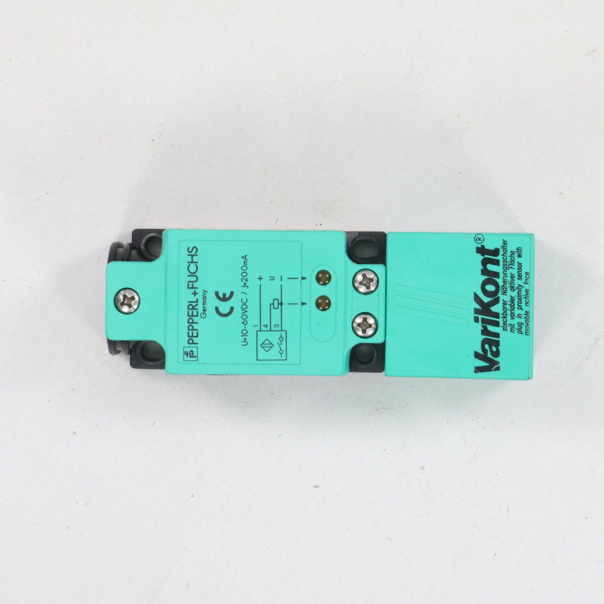 Pepperl & Fuchs U-10-60V-/J=200ma NJ20+ Inductive Sensor - Front Facing Contactor-Inductive Sensor-AB-06-07-Used Industrial Parts