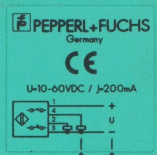 Pepperl & Fuchs U-10-60V-/J=200ma NJ20+ Inductive Sensor - Up Facing Contactor-Inductive Sensor-AB-06-01-Used Industrial Parts