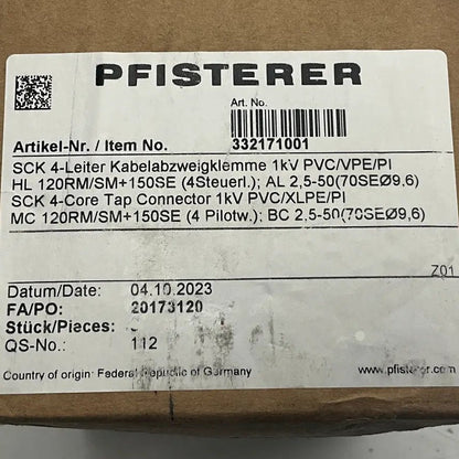 Pfisterer 332171001 SCK 4-Core Insulation Piercing Tap Connector-Insulation Piercing Tap Connector-Used Industrial Parts