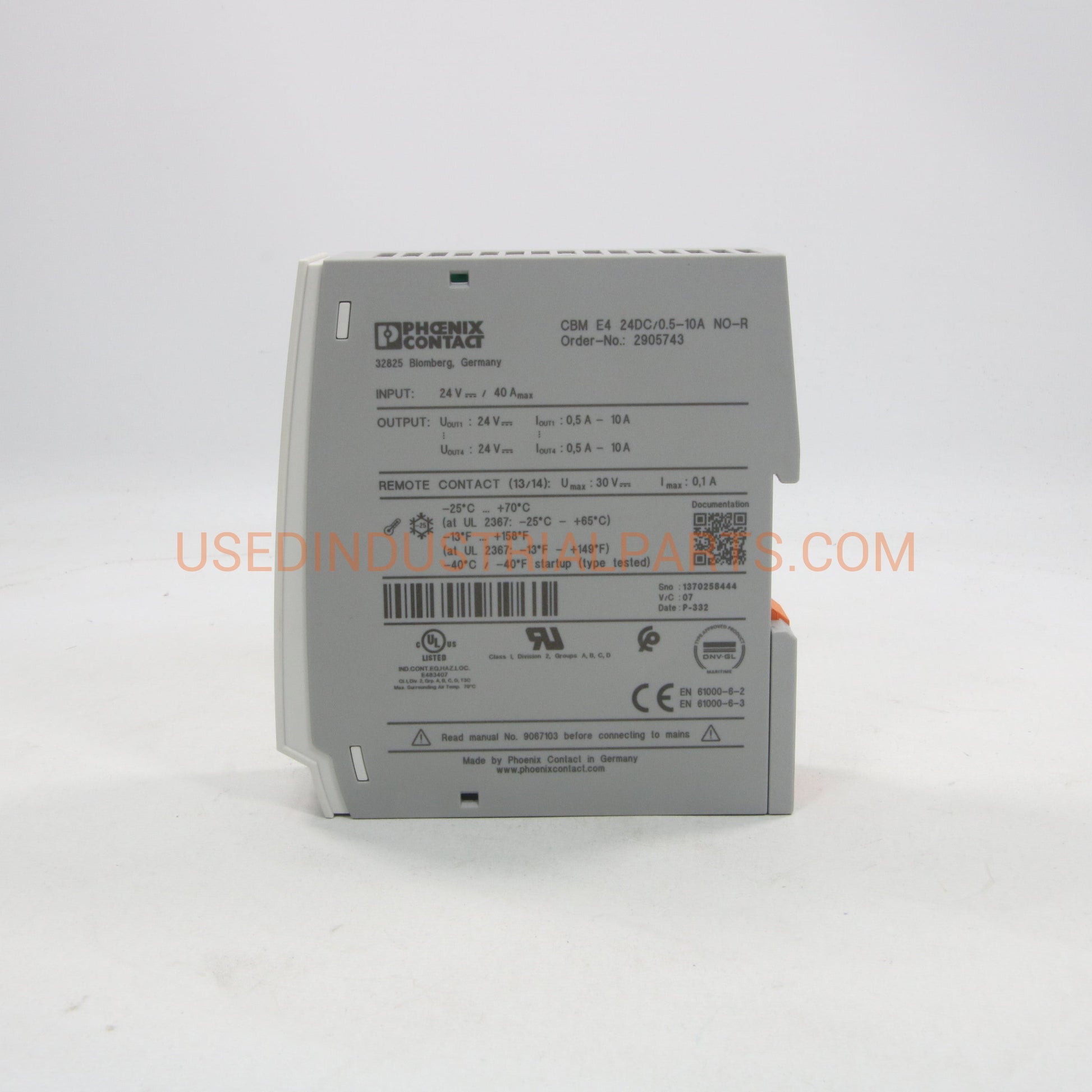 Phoenix Contact CBM E4 Electronic Circuit Breaker-Electronic Circuit Breaker-AE-03-06-Used Industrial Parts