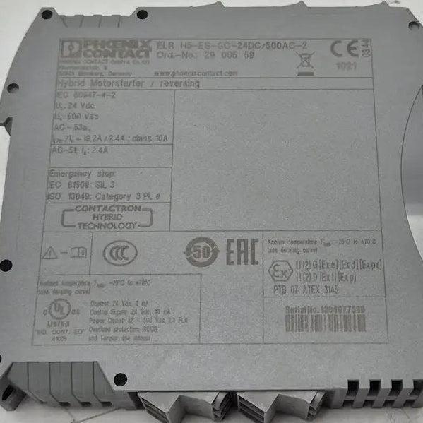 Phoenix Contact ELR H5-ES-SC-24DC/500AC-2 Hybrid Motor Starter-Hybrid Motor Starter-Used Industrial Parts