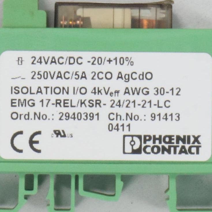 Phoenix Contact EMG 17-REL/KSR-24/21-21 Relay Module-Relay Module-Used Industrial Parts