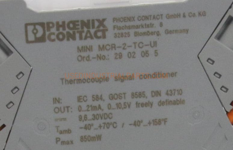 Phoenix Contact Mini MCR-2-TC-UI Thermocouple Measuring Transducer-Signal Conditioner-AE-04-05-05-Used Industrial Parts