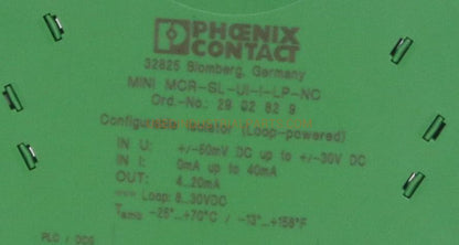 Phoenix Contact Mini MCR-SL-UI-I-LP-NO Isolating Amplifier-Signal Conditioner-AE-04-04-01-Used Industrial Parts