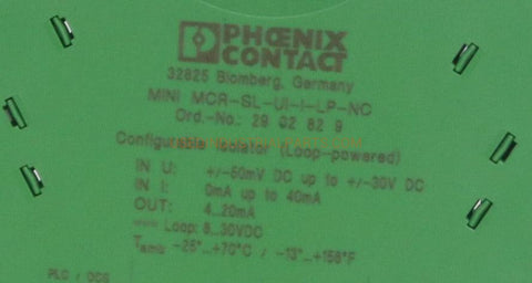 Image of Phoenix Contact Mini MCR-SL-UI-I-LP-NO Isolating Amplifier-Signal Conditioner-AE-04-04-01-Used Industrial Parts