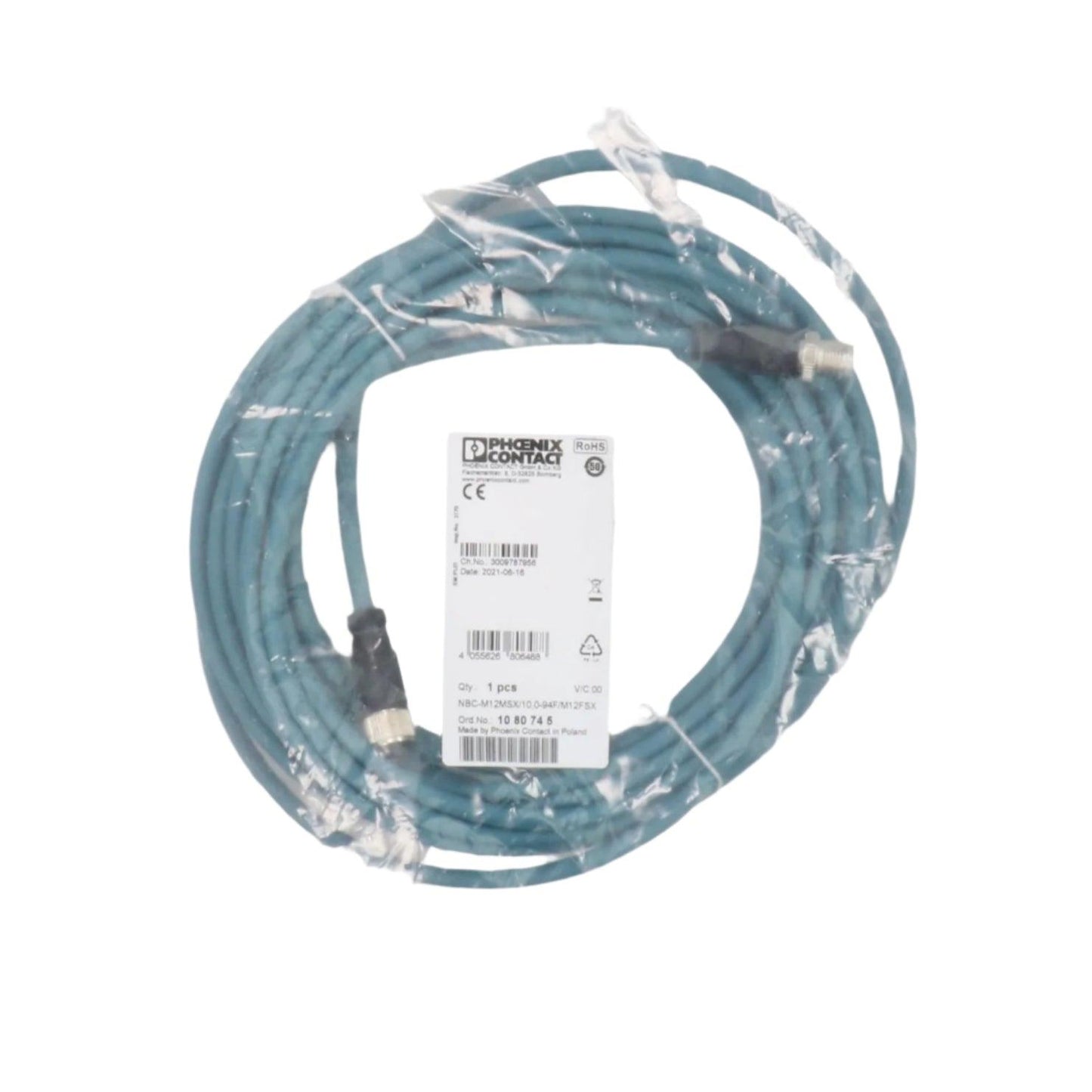 Phoenix Contact NBC M12MSX 10 0 94F M12FSX Network Cable-Network Cable-Used Industrial Parts