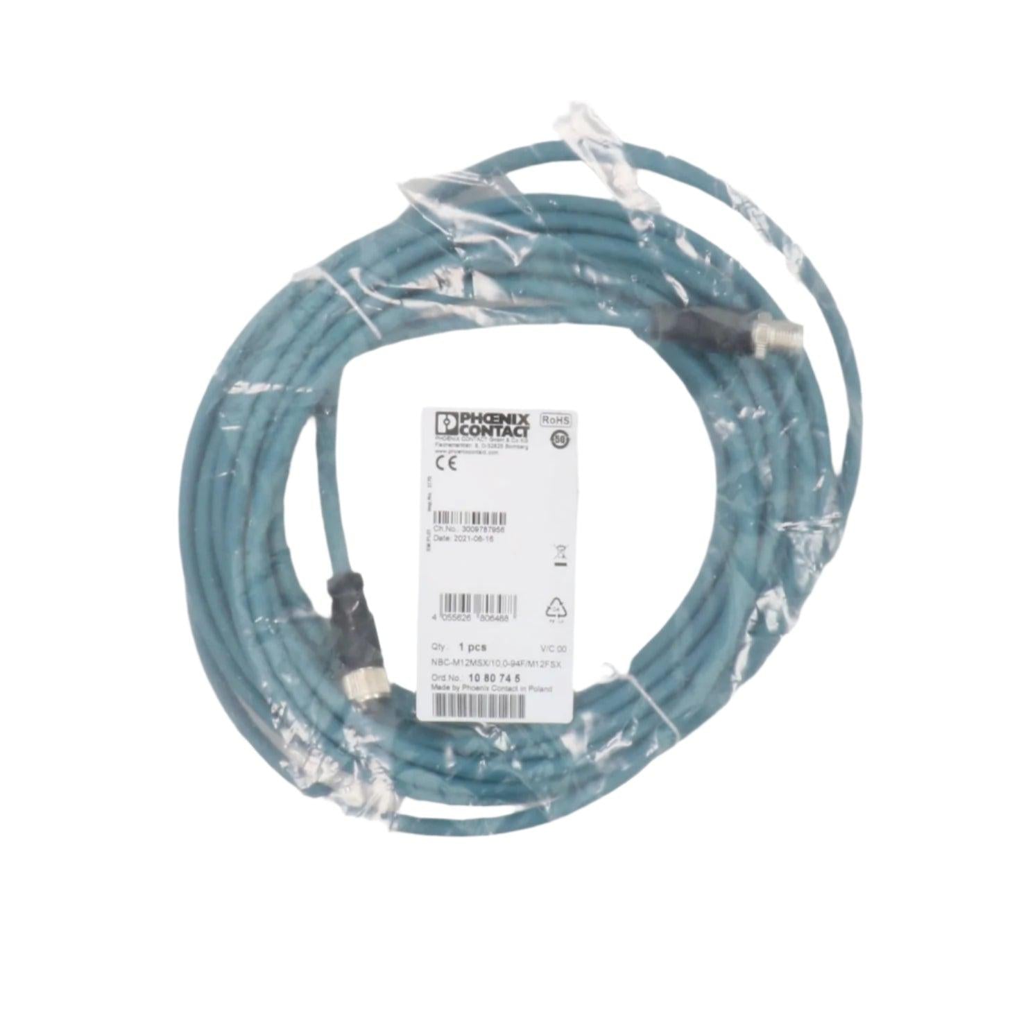 Phoenix Contact NBC M12MSX 10 0 94F M12FSX Network Cable-Network Cable-Used Industrial Parts