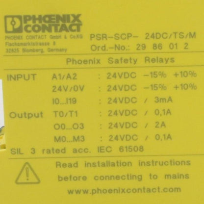 Phoenix Contact PSR SCP 24DC TS M Safety Relay-Safety Relay-Used Industrial Parts