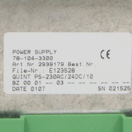 Phoenix Contact QUINT PS 230AC 24DC 10 Power Supply Unit-Power Supply Unit-Used Industrial Parts