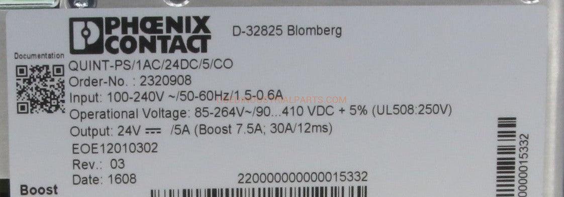 Phoenix Contact QUINT-PS/1AC/24DC/5/CO Power Supply-Power Supply-AE-04-06-06-Used Industrial Parts